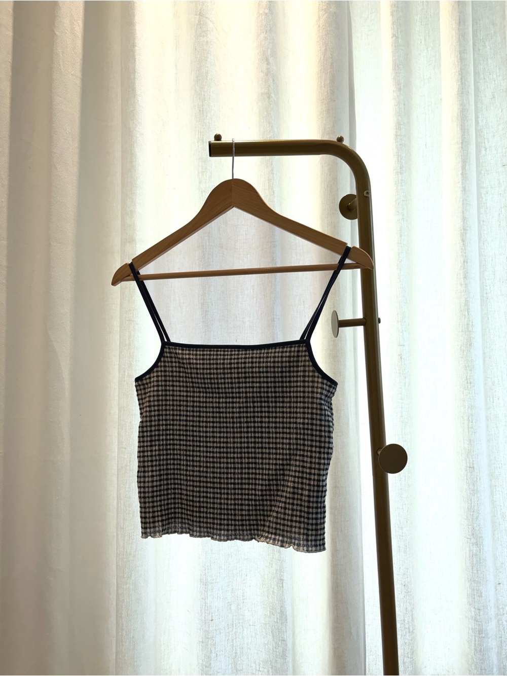 Wilfred Checkered Camisole in Black & White Size Medium